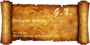 Gulyás Netta névjegykártya
